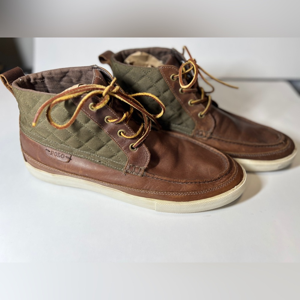 Ralph Lauren leather lace up 13 Thomas chukka style